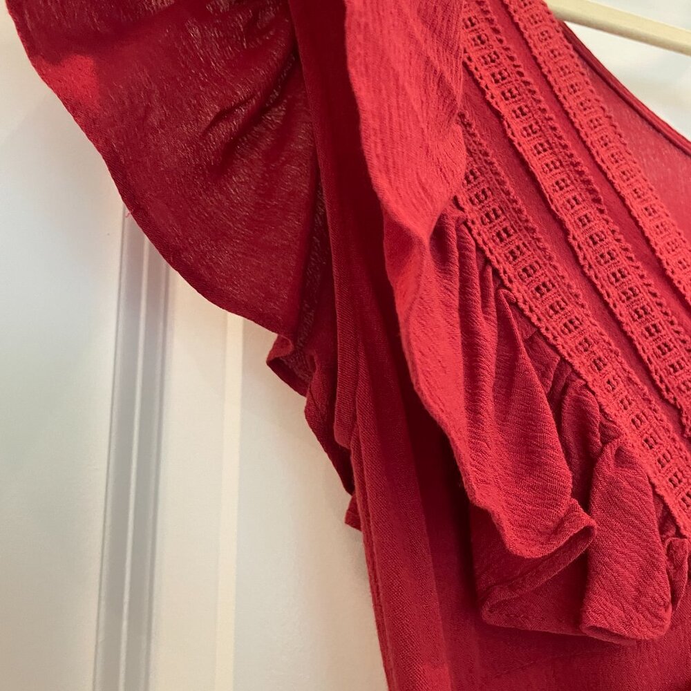 NWT Baltic Born Jennifer Deep V Maxi Red Dress Size Small - Picture 6 of 15